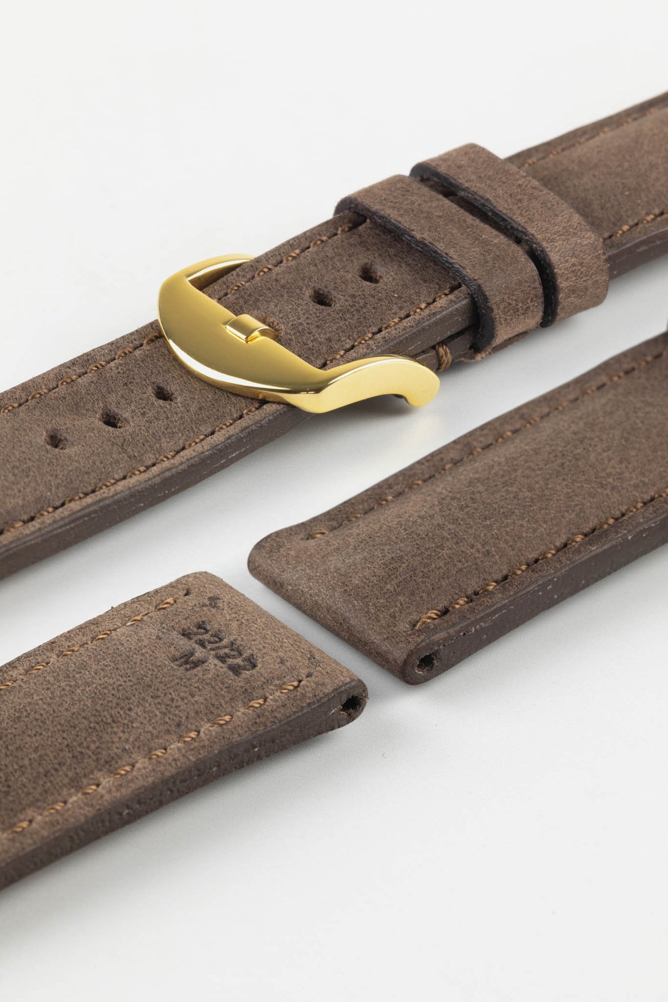 RIOS1931 DERBY Genuine Vintage Leather Watch Strap in MOCHA