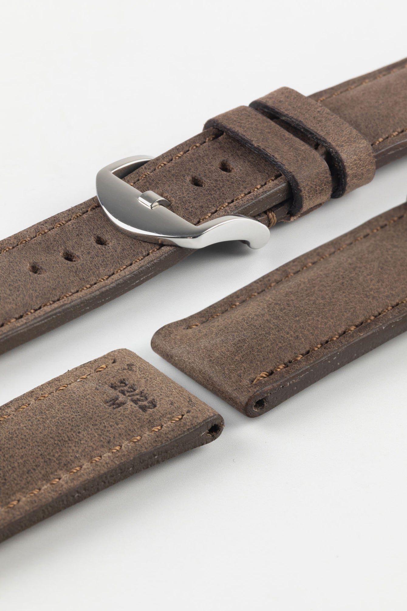 RIOS1931 DERBY Genuine Vintage Leather Watch Strap in MOCHA