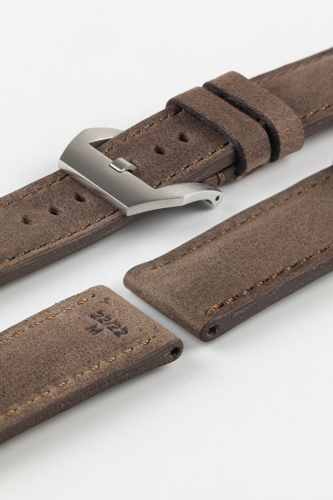 RIOS1931 DERBY Genuine Vintage Leather Watch Strap in MOCHA