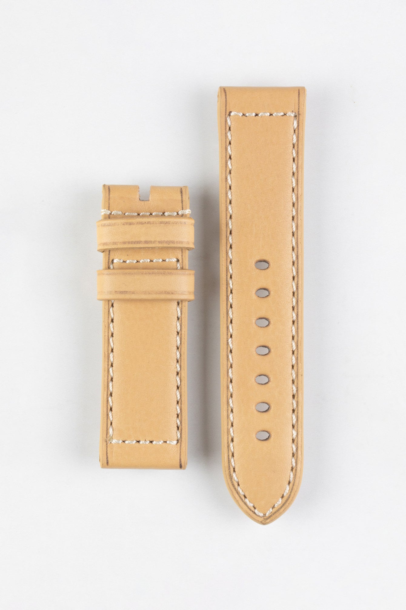 RIOS1931 FIRENZE Genuine Russia Leather Watch Strap in SAND