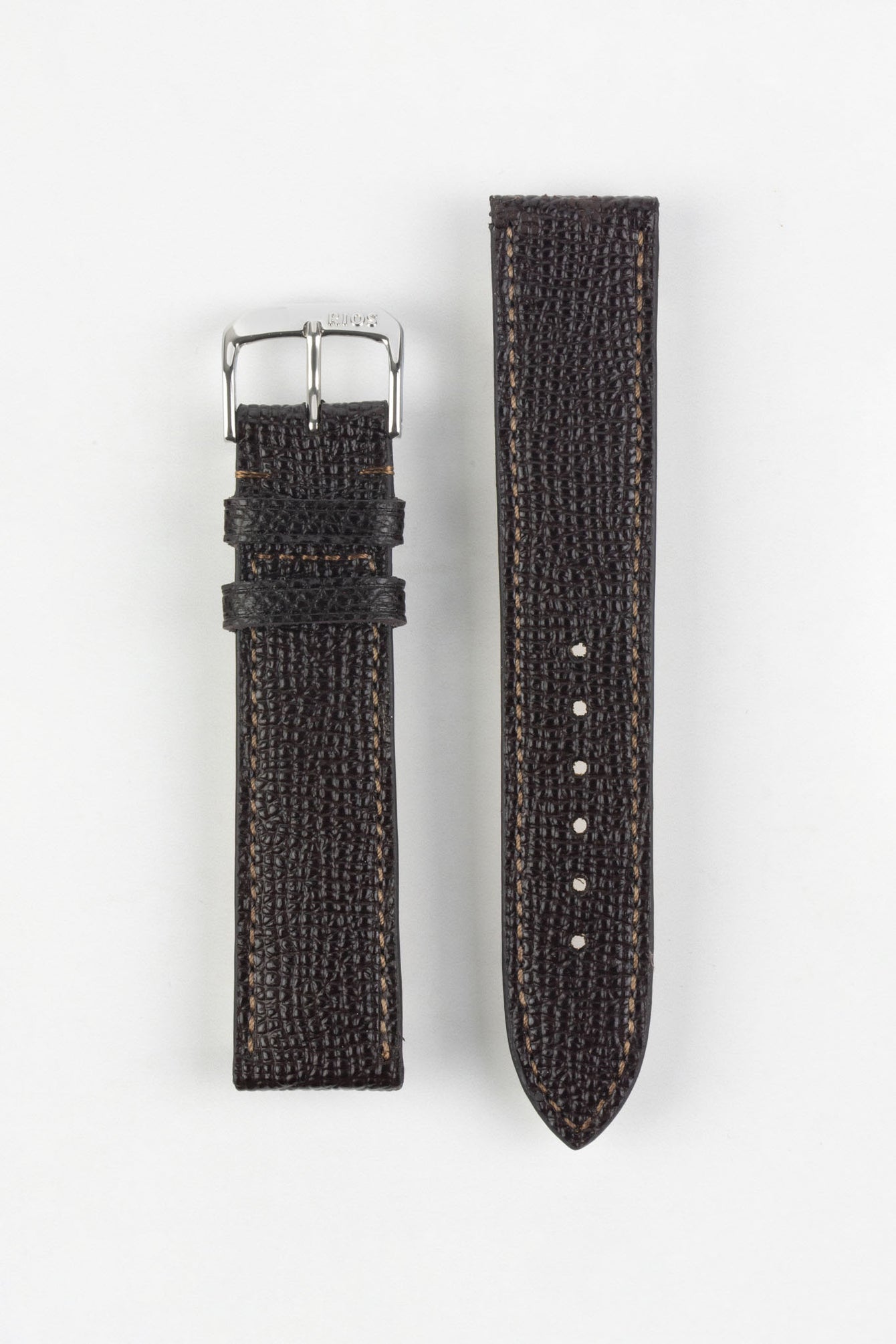 RIOS1931 FRENCH Leather Watch Strap in MOCHA