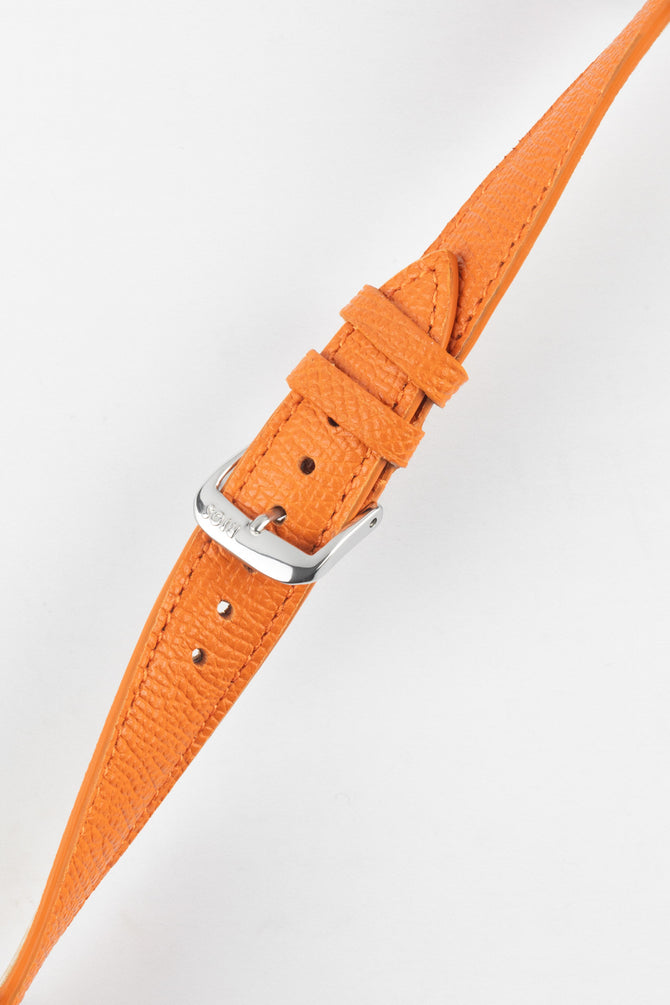 RIOS1931 FRENCH Leather Watch Strap in ORANGE