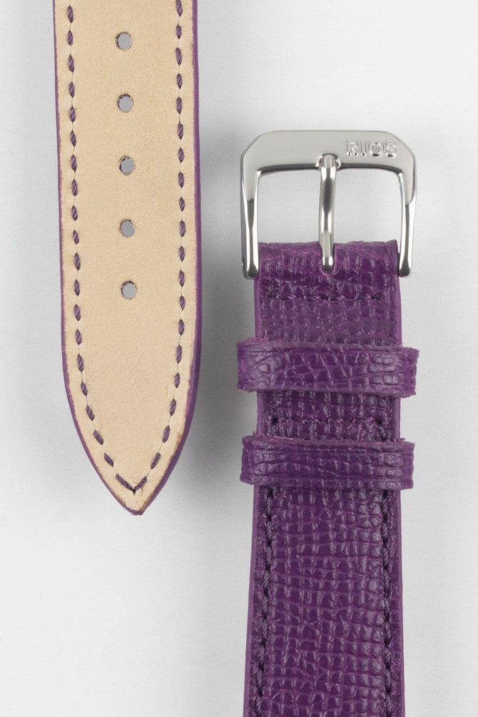 RIOS1931 FRENCH Leather Watch Strap in PURPLE