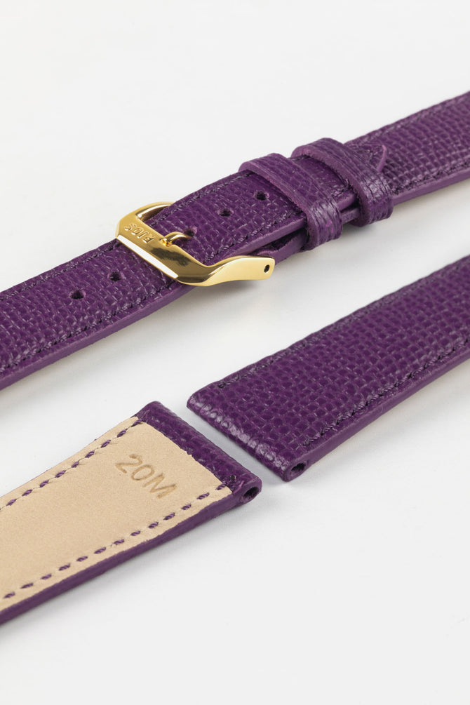 RIOS1931 FRENCH Leather Watch Strap in PURPLE