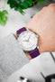 RIOS1931 FRENCH Leather Watch Strap in PURPLE