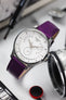 RIOS1931 FRENCH Leather Watch Strap in PURPLE