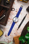 RIOS1931 FRENCH Leather Watch Strap in ROYAL BLUE