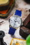 RIOS1931 FRENCH Leather Watch Strap in ROYAL BLUE