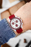 RIOS1931 FRENCH Leather Watch Strap in RUBY