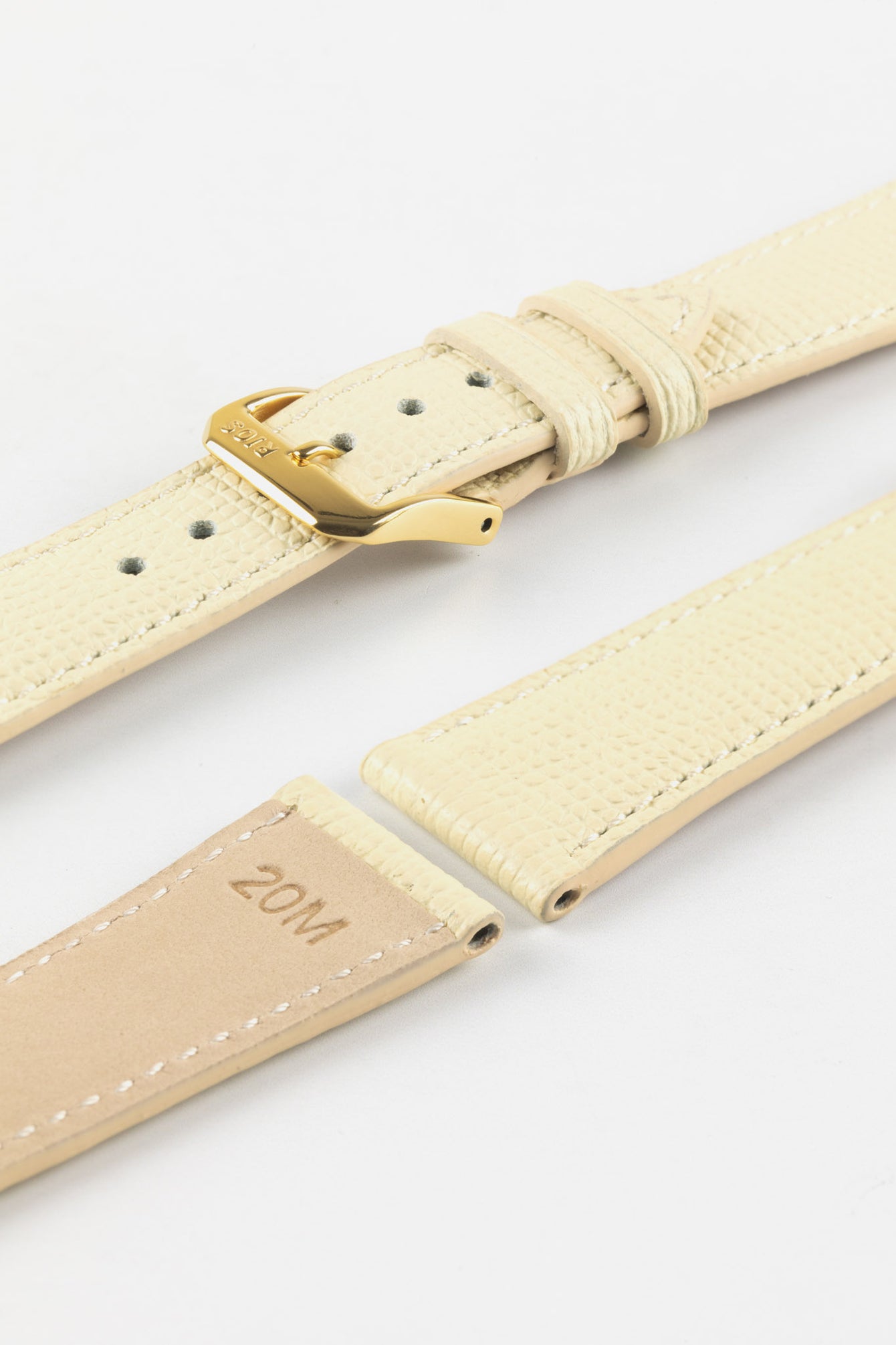 RIOS1931 FRENCH Leather Watch Strap in SAND