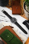 RIOS1931 GARMISCH Organic Leather Watch Strap in BLACK