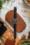 RIOS1931 GARMISCH Organic Leather Watch Strap in BLACK