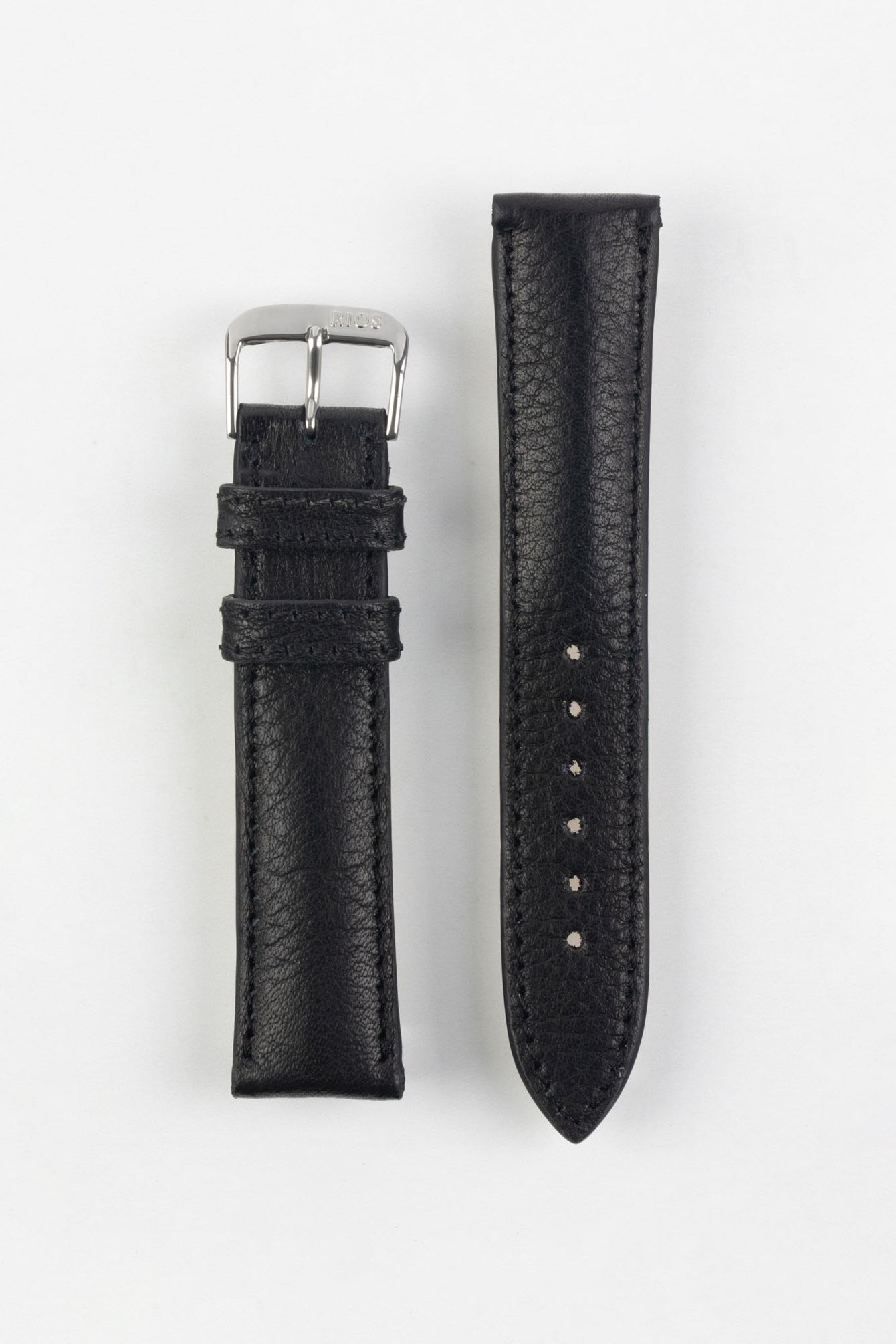 RIOS1931 GARMISCH Organic Leather Watch Strap in BLACK