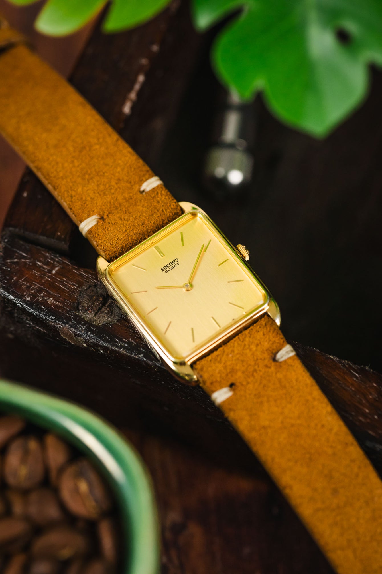 RIOS1931 HUDSON Genuine Suede Leather Watch Strap in COGNAC