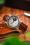 RIOS1931 LOUISIANA Alligator-Embossed Leather Watch Strap in MAHOGANY