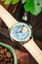 RIOS1931 LOUISIANA Alligator-Embossed Leather Watch Strap in SAND