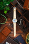 RIOS1931 LOUISIANA Alligator-Embossed Leather Watch Strap in SAND