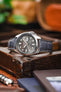 RIOS1931 LOUISIANA Alligator-Embossed Leather Watch Strap in STONE GREY