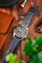 RIOS1931 LOUISIANA Alligator-Embossed Leather Watch Strap in STONE GREY