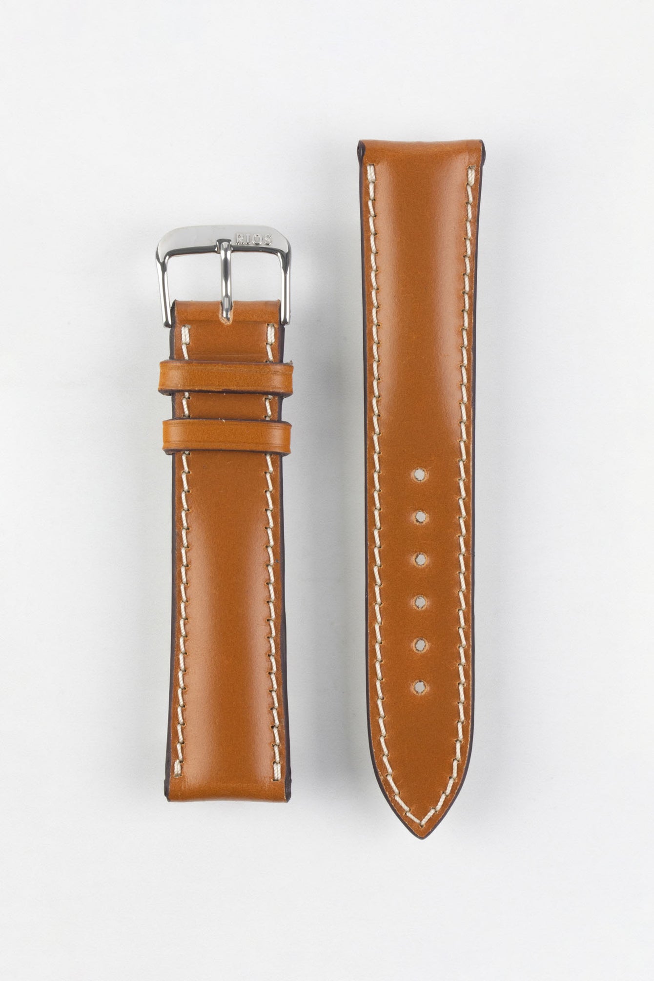 RIOS1931 NEW YORK Shell Cordovan Leather Watch Strap in HONEY