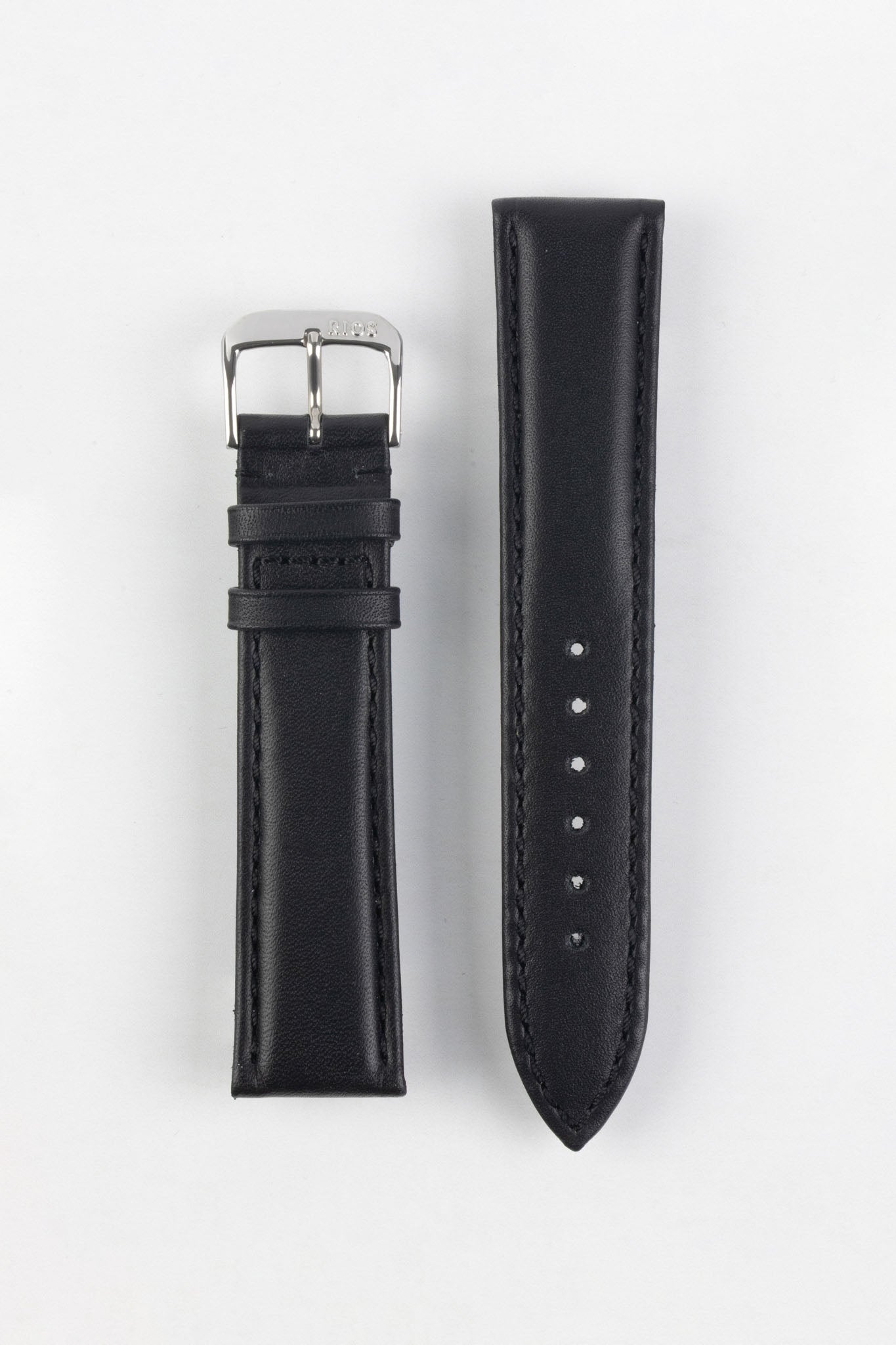 Black leather watch band hotsell