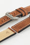 RIOS1931 OXFORD Flat-Padded Vintage Leather Watch Strap in COGNAC