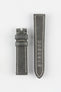 RIOS1931 OXFORD Flat-Padded Vintage Leather Watch Strap in STONE GREY