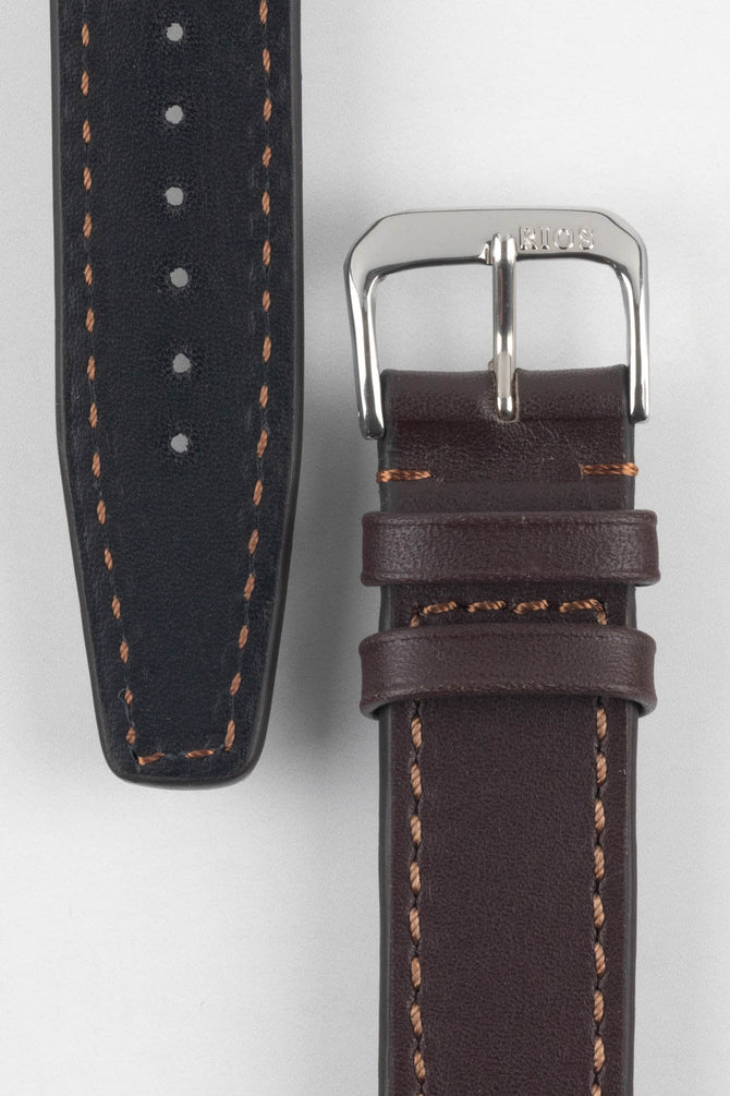 RIOS1931 SCIROCCO Genuine Calfskin Leather Watch Strap in Mocha