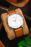 RIOS1931 TOBACCO Genuine Pigskin Leather Watch Strap in COGNAC