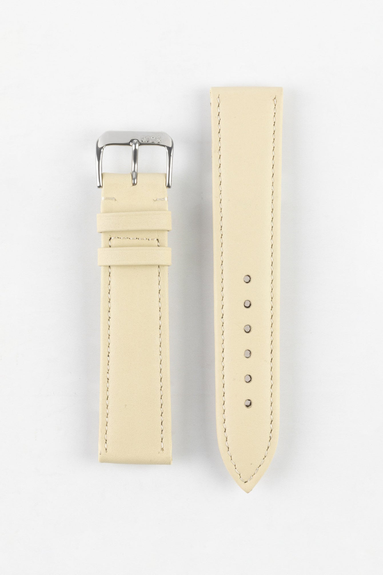 RIOS1931 TOSCANA Square-Padded Calfskin Leather Watch Strap in SAND