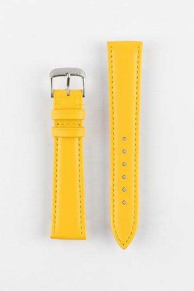 RIOS1931 TOSCANA Square-Padded Calfskin Leather Watch Strap in YELLOW