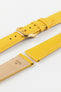 RIOS1931 TOSCANA Square-Padded Calfskin Leather Watch Strap in YELLOW