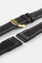 RIOS1931 TYPHOON Genuine Buffalo Leather Watch Strap in Black