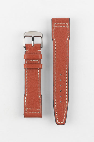 RIOS1931 TYPHOON Genuine Buffalo Leather Watch Strap in Cognac