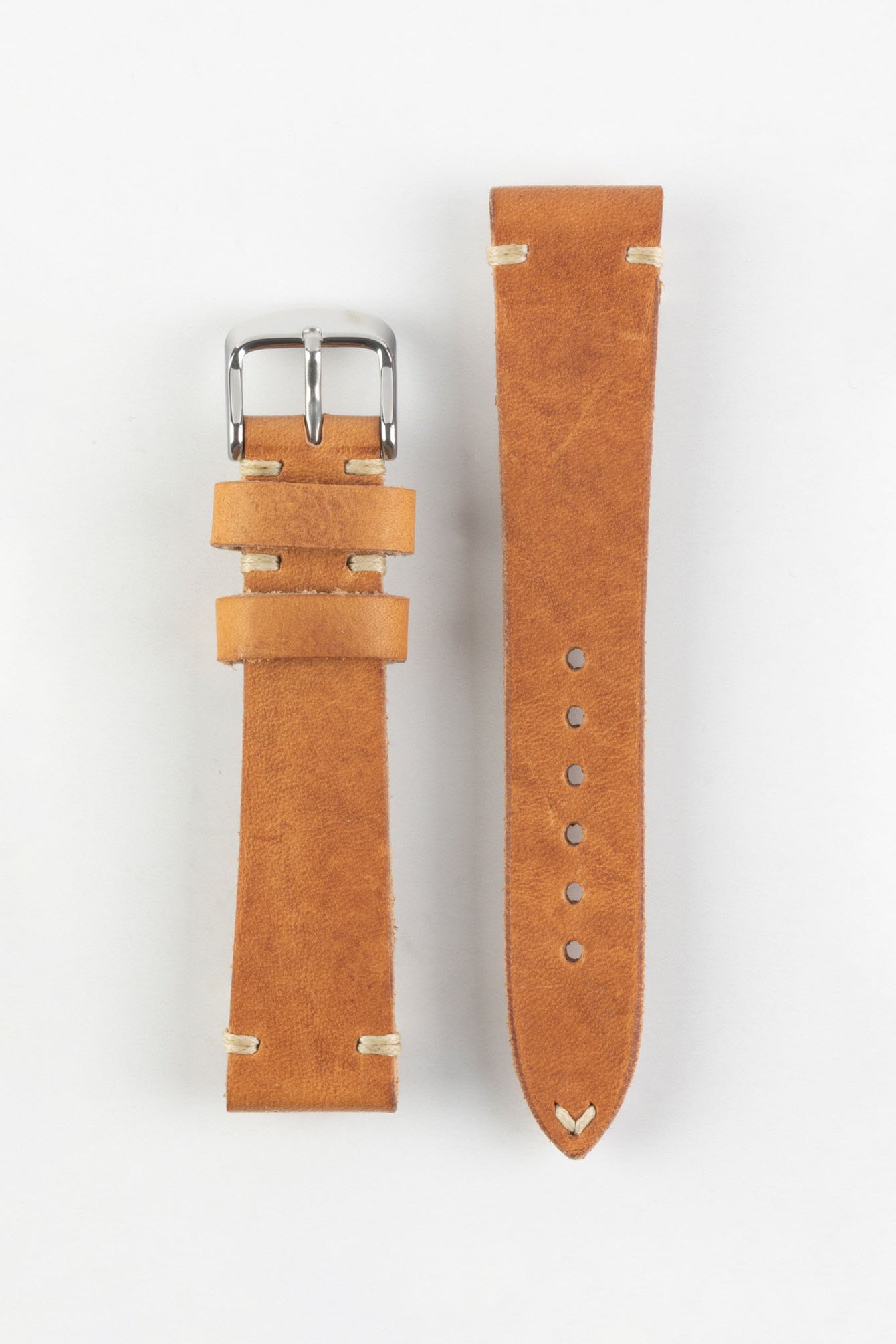 RIOS1931 WATTS Vintage Leather Watch Strap in COGNAC