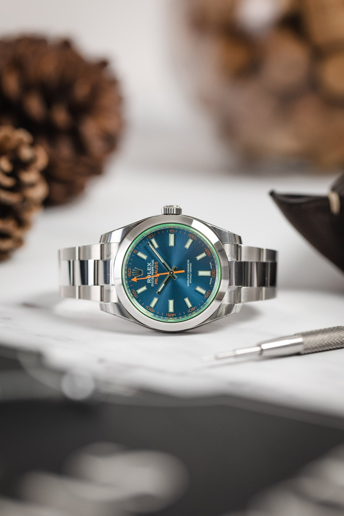 Rolex milgauss store blue dial