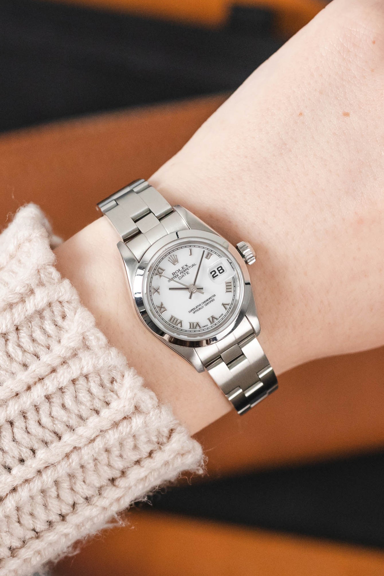 ROLEX Oyster Perpetual Lady Date - White Dial