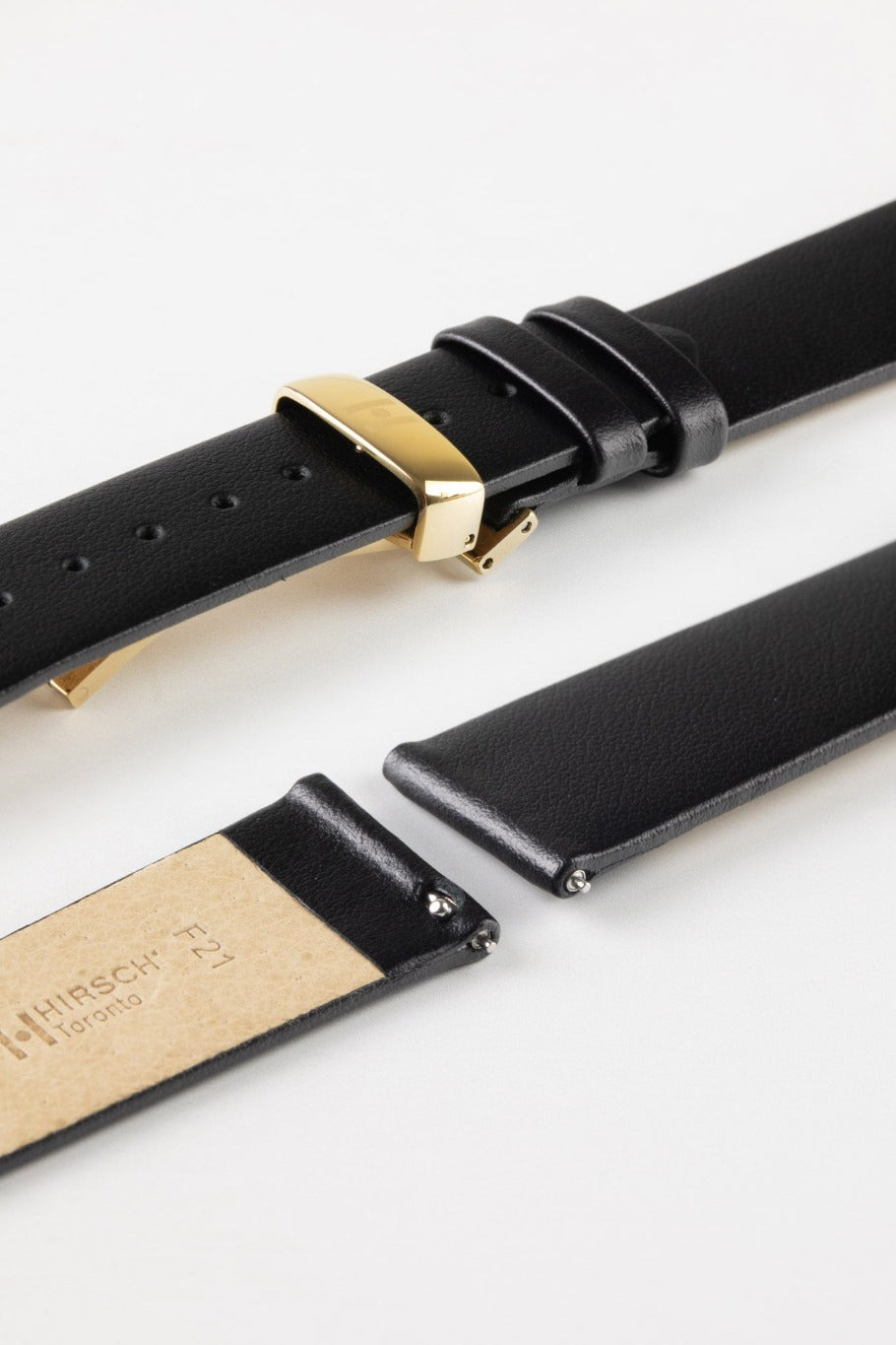 Hirsch Toronto Quick Release Black Leather Watch Strap Watch Obsession