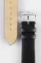 Hirsch TORONTO Fine-Grained Open-Ended Leather Watch Strap in BLACK