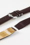 Hirsch TORONTO Fine-Grained Open-Ended Leather Watch Strap in BROWN