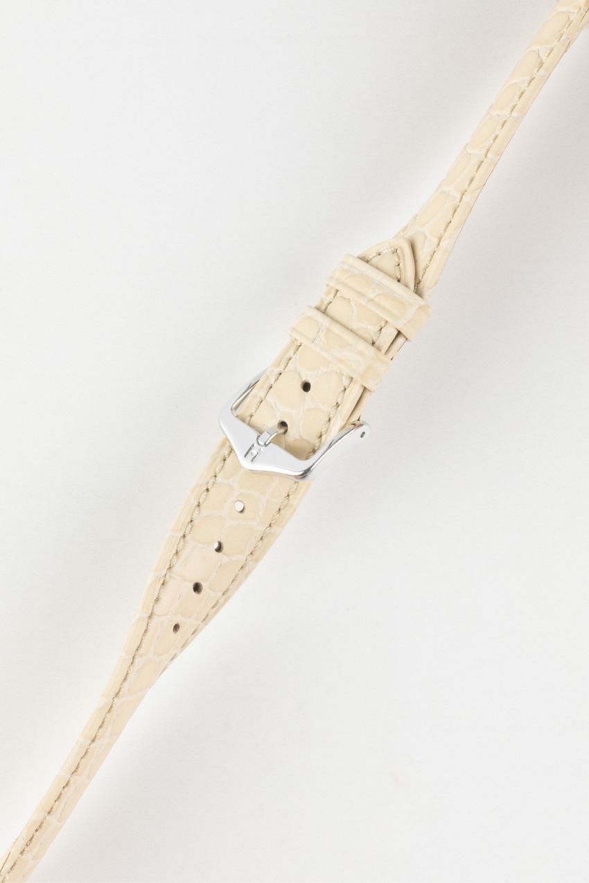 beige leather watch strap