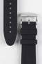 VANGUARD Curved-End Integrated Rubber Watch Strap for Rolex in BLACK