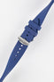 VANGUARD Curved-End Integrated Rubber Watch Strap for Rolex in BLUE