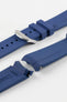 VANGUARD Curved-End Integrated Rubber Watch Strap for Rolex in BLUE