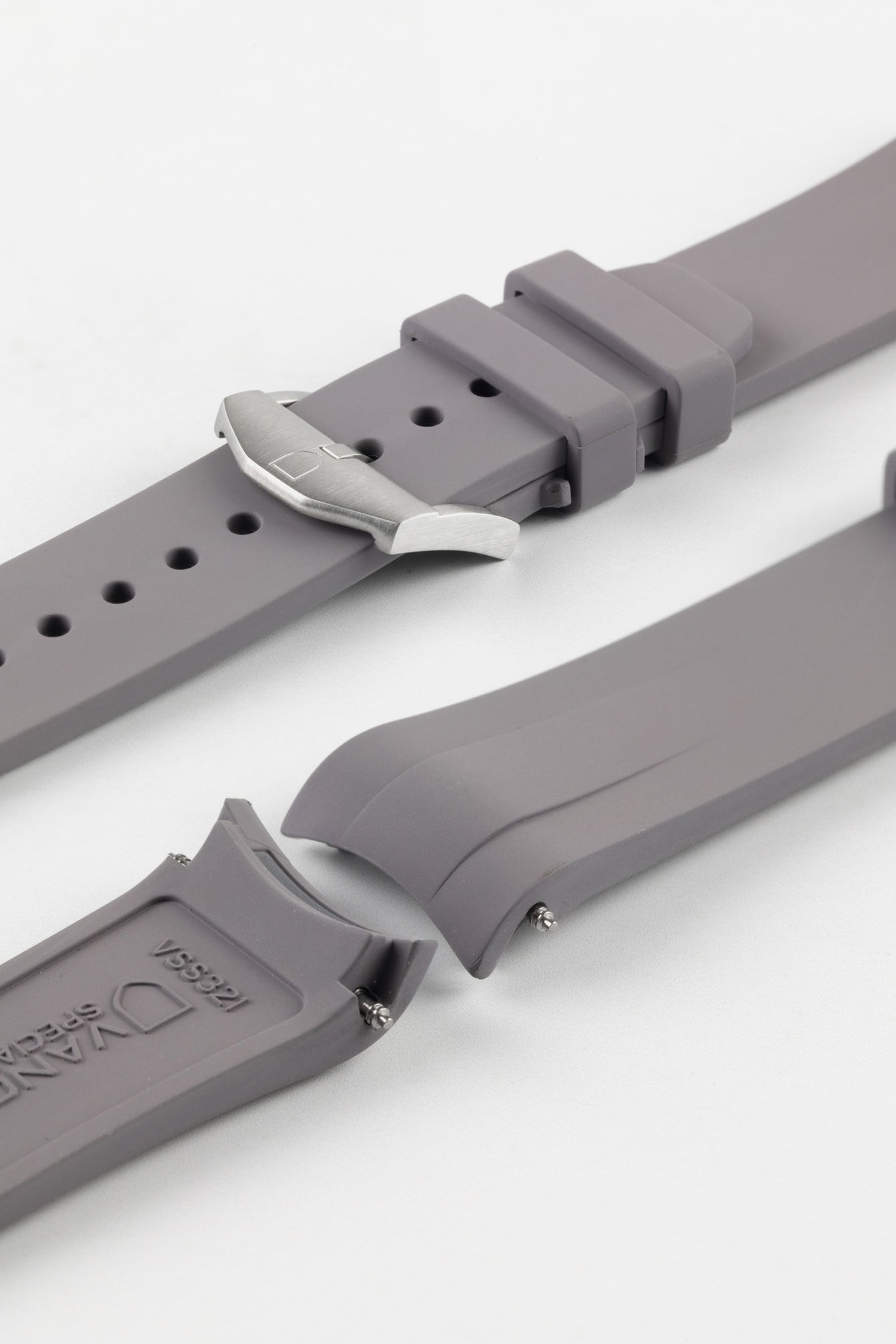 VANGUARD Integrated Rubber Watch Strap for Omega Speedmaster/ Moonswatch in GREY