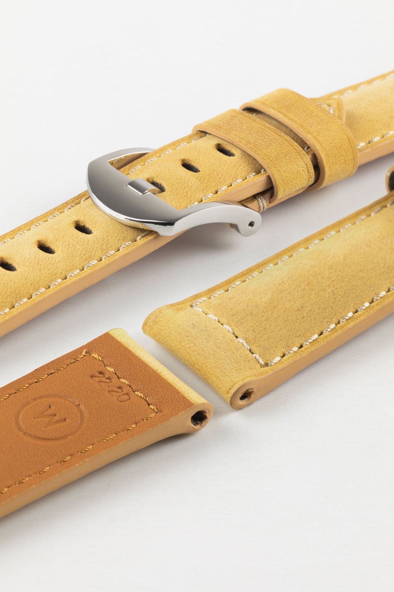 Padded Crazy Horse Watch Strap in TAN