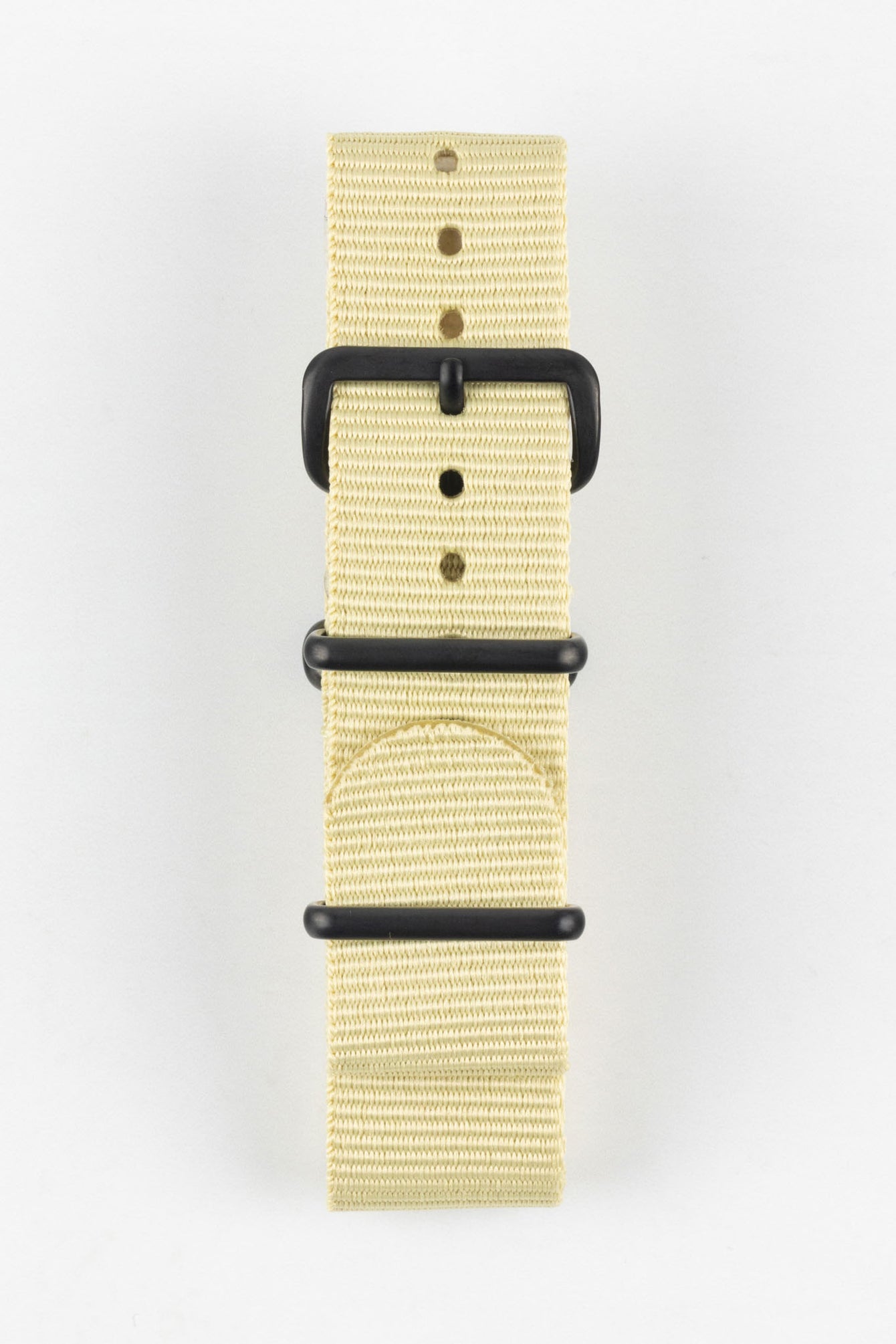 Nylon Watch Strap in BEIGE with PVD Buckle and Keepers