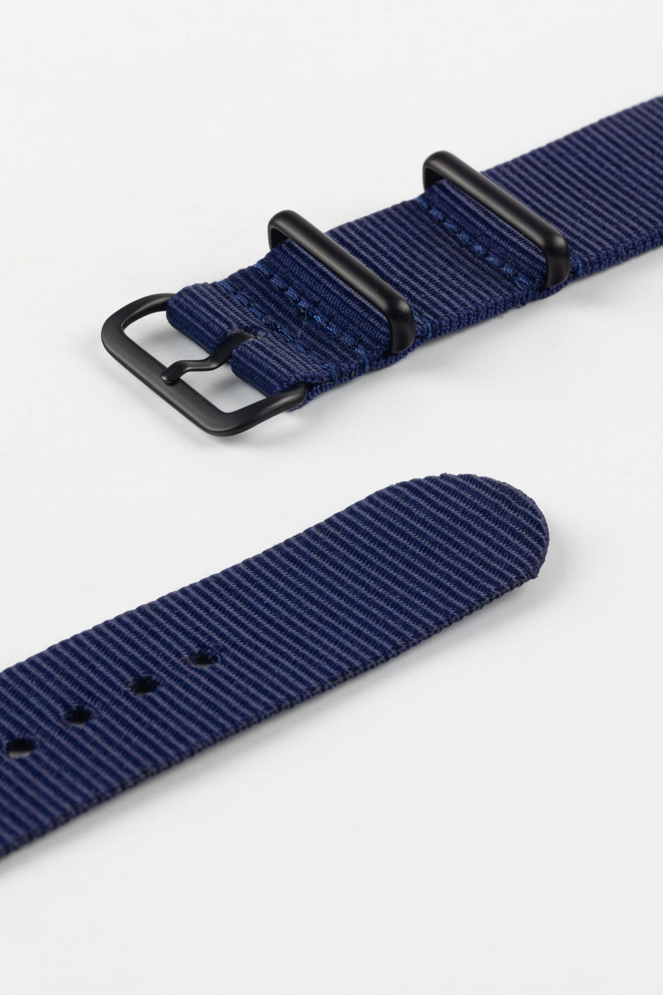 Nylon Watch Strap in BLUE with PVD Buckle and Keepers