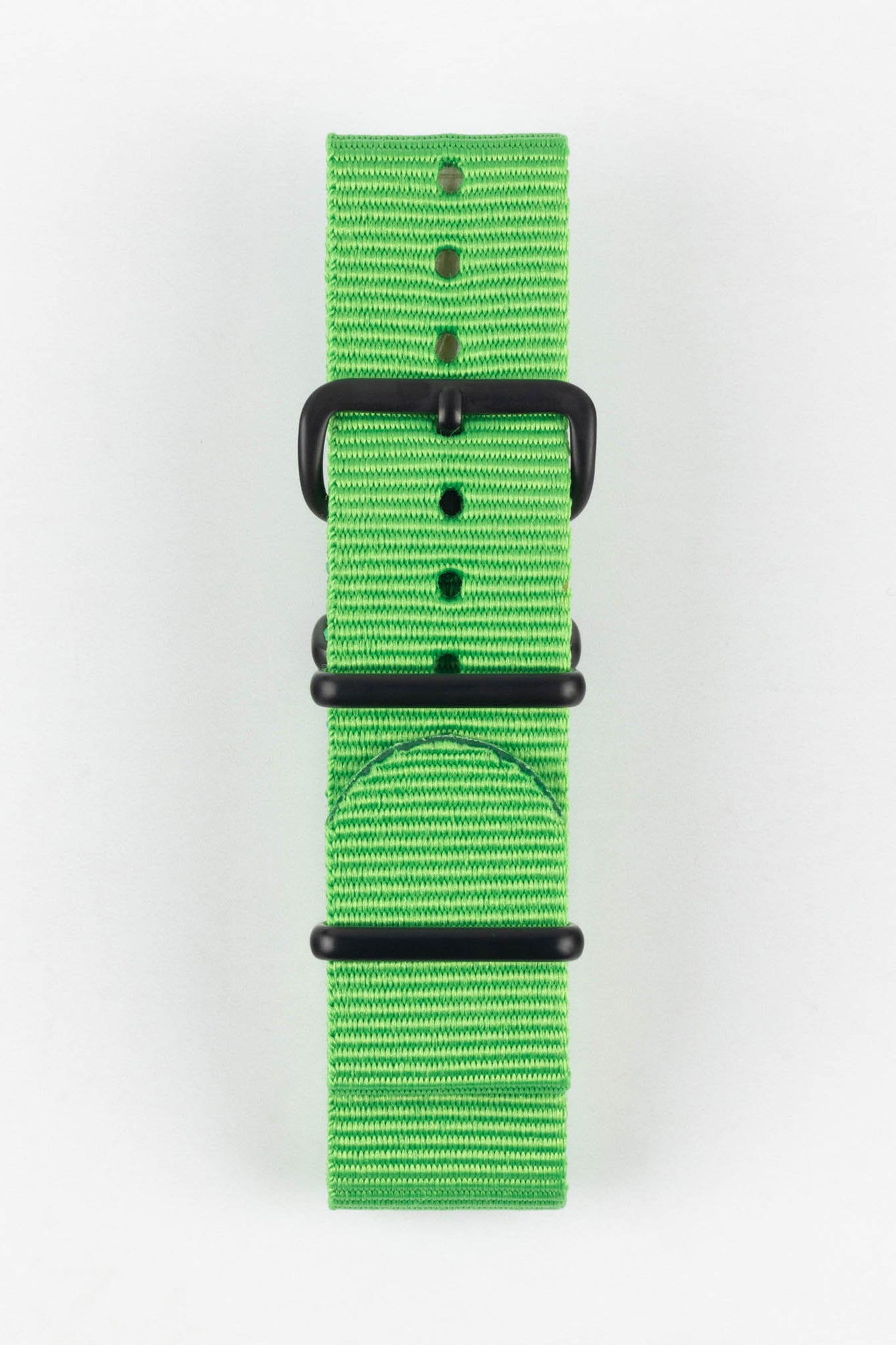 Nylon Watch Strap in BRIGHT GREEN with PVD Buckle and Keepers