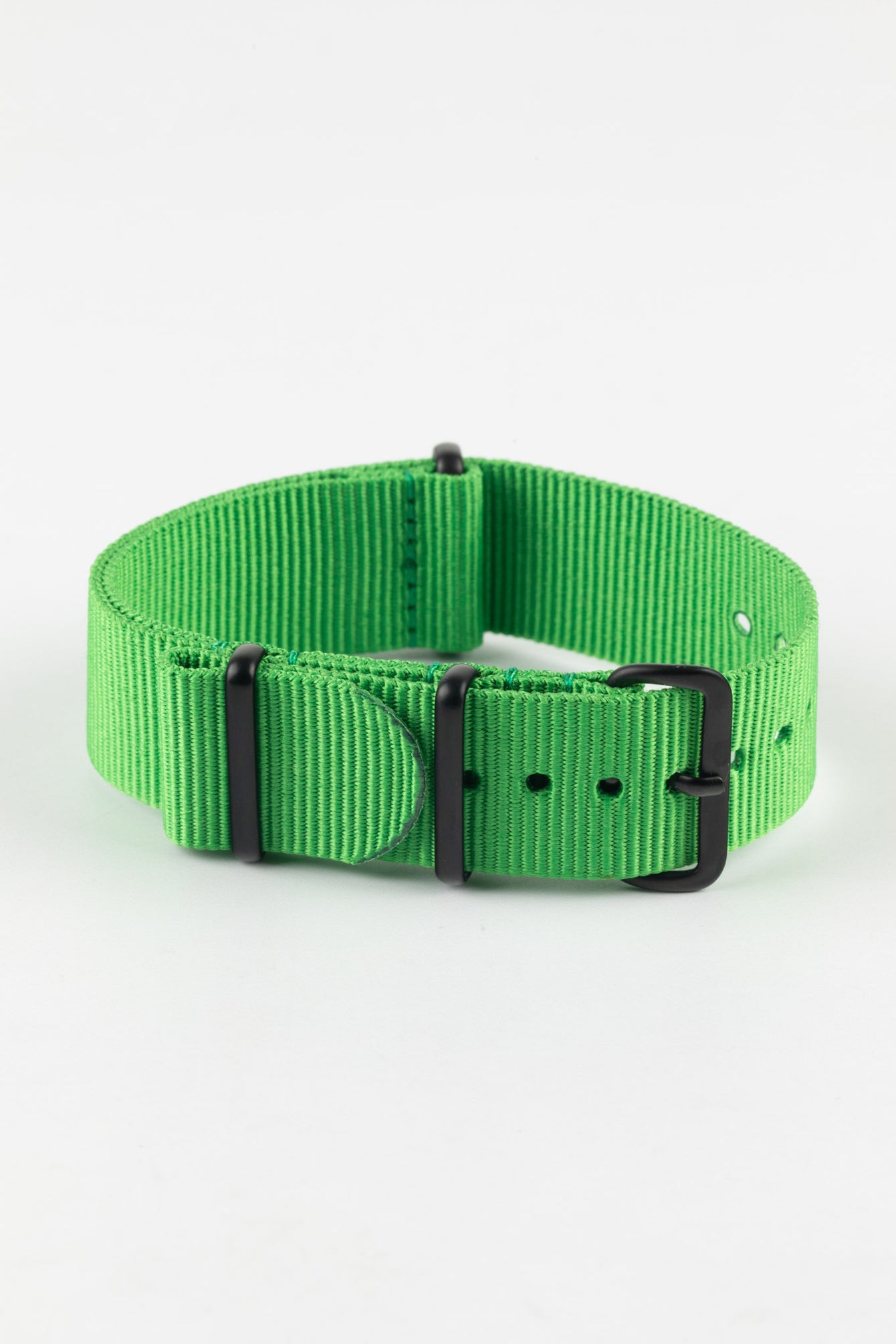 Nylon Watch Strap in BRIGHT GREEN with PVD Buckle and Keepers